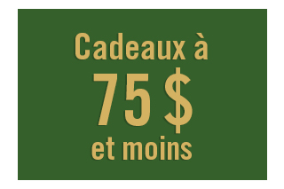 75 $ et moins